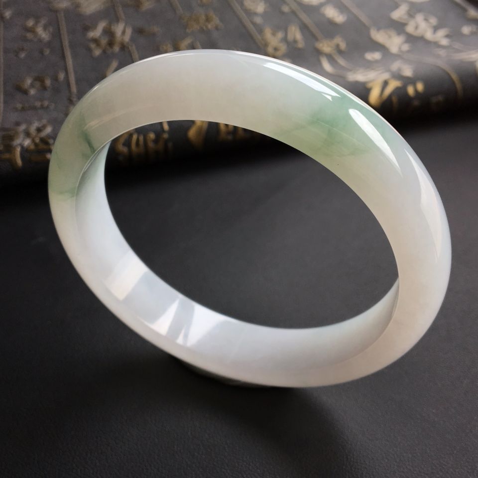糯冰种飘花手镯(63.2mm)
