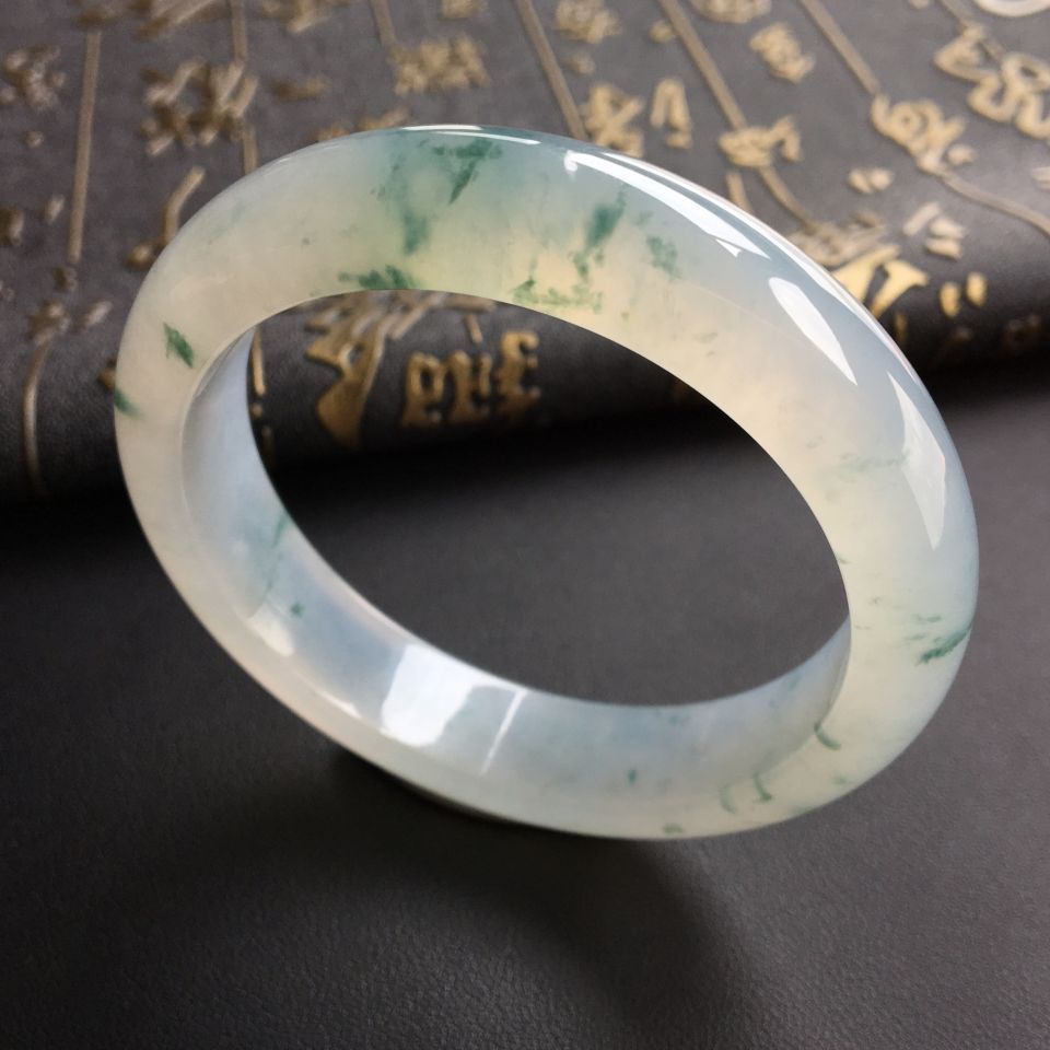 冰种飘花手镯(55.1mm)