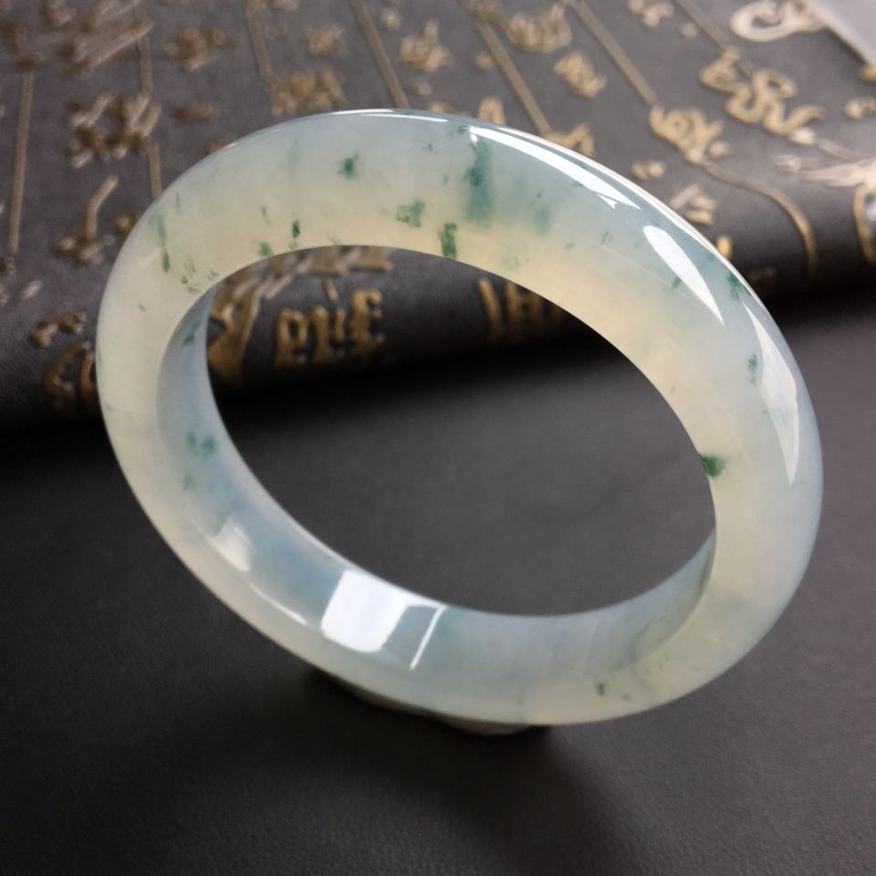 冰种飘花手镯(56.6mm)