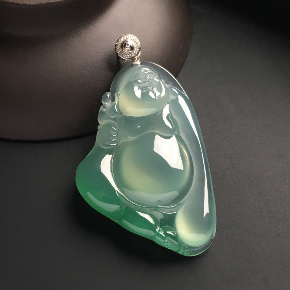冰种晴水逍遥佛挂件