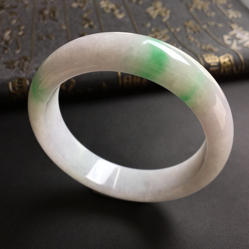 糯冰种飘翠手镯(58.6mm)