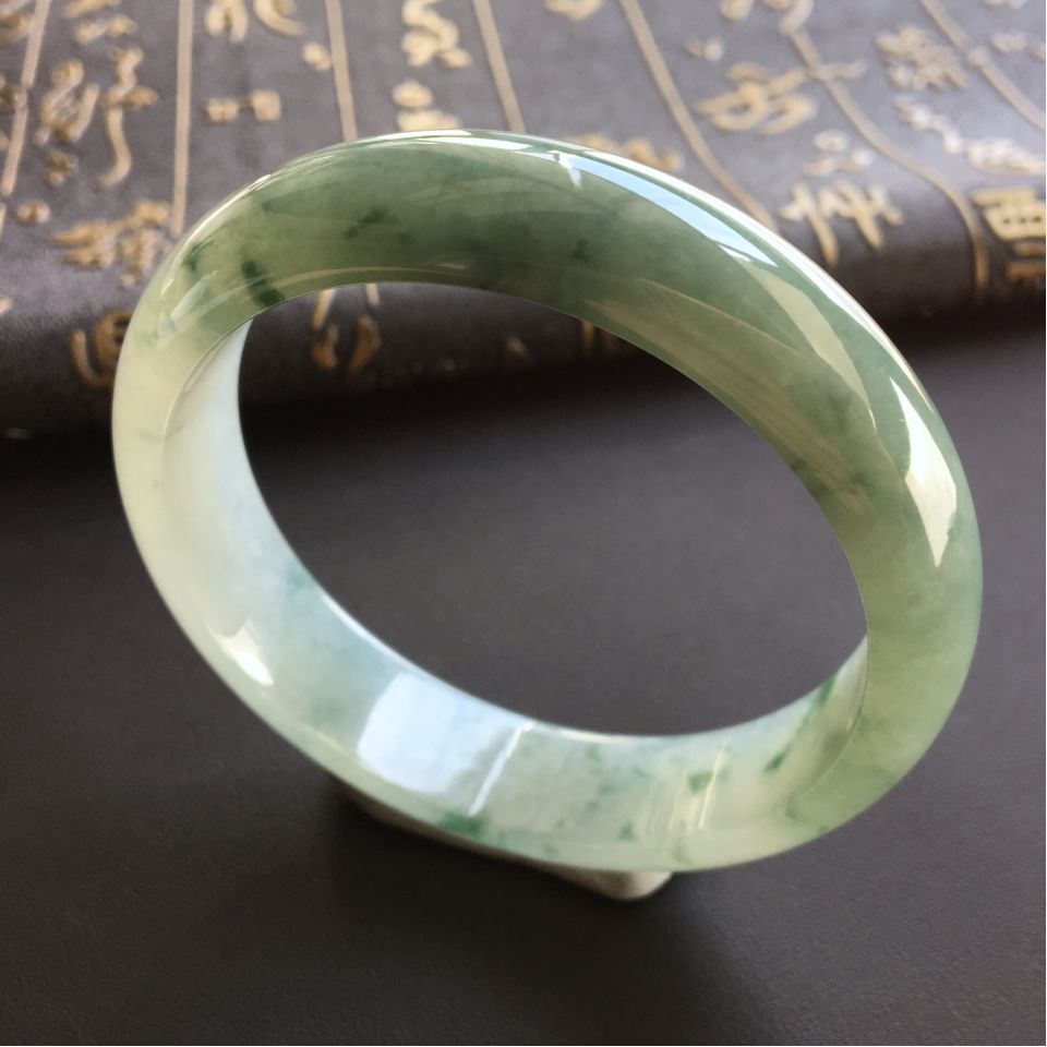糯冰种晴水飘花手镯(57.2mm)