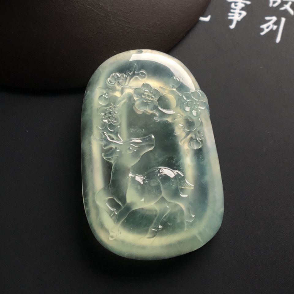 冰种晴水一路腾达挂件