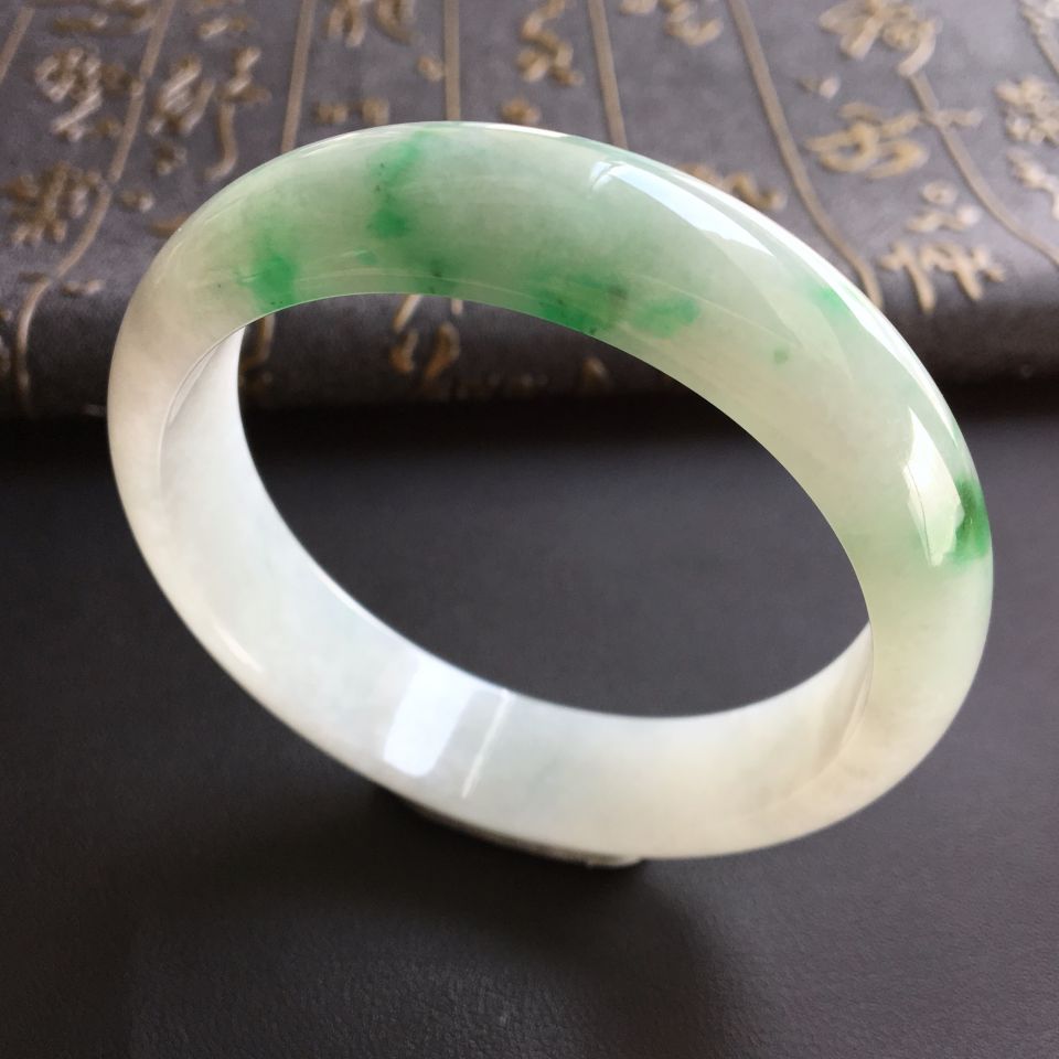 糯冰种飘翠手镯(56.8mm)
