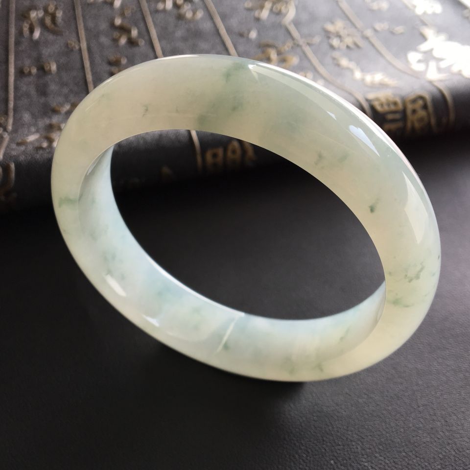 糯冰种飘花手镯(57.1mm)