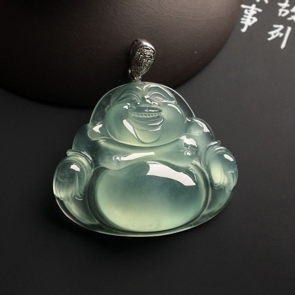 冰种晴水玉佛挂件