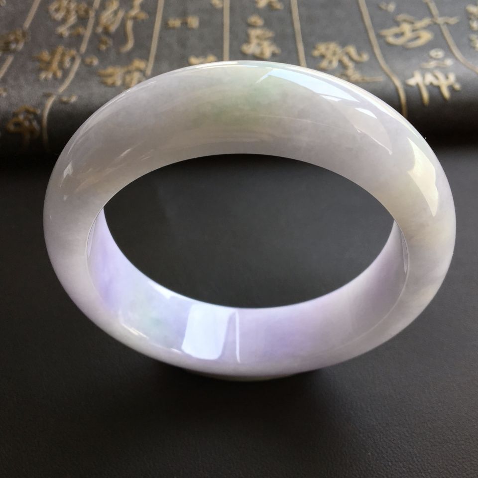 糯冰种紫罗兰手镯(54.6mm)