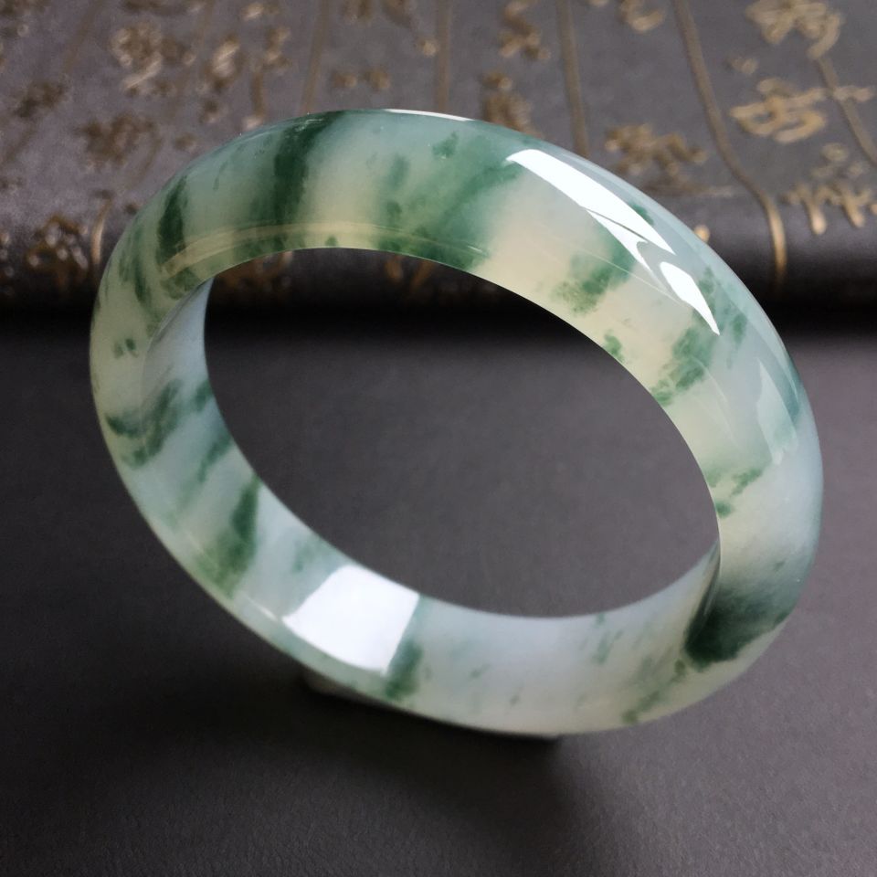 冰种飘花手镯(56.5mm)