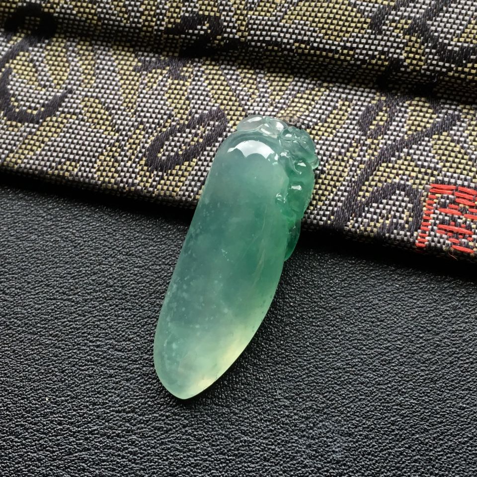 冰种飘花福瓜挂件