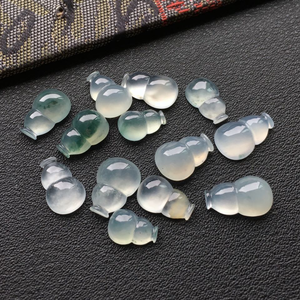 冰种淡晴水/飘花葫芦蛋面一批走