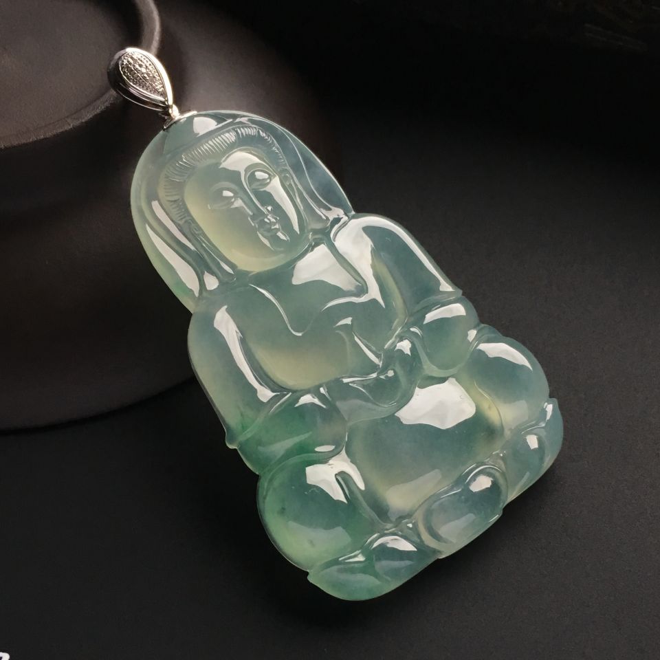 冰种晴水观音挂件