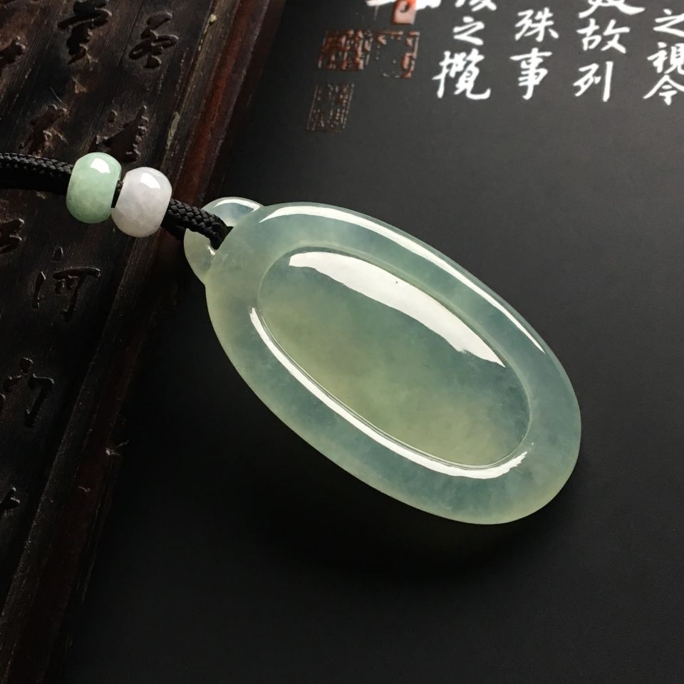 冰种晴水福在眼前挂件