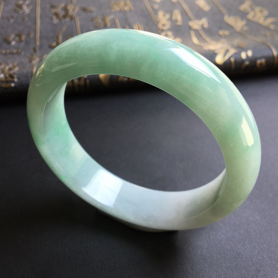 糯冰种晴水飘花手镯(58.8mm)