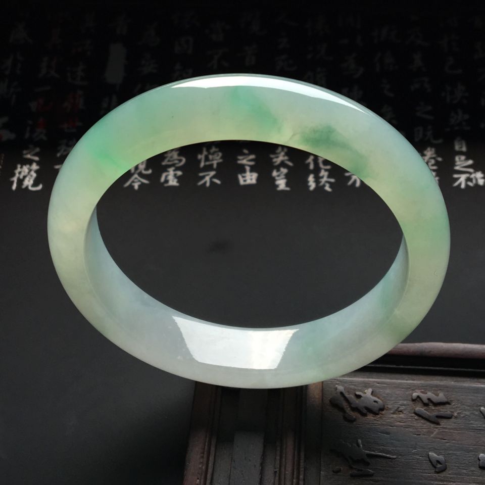 糯冰种飘花手镯（50.7mm）