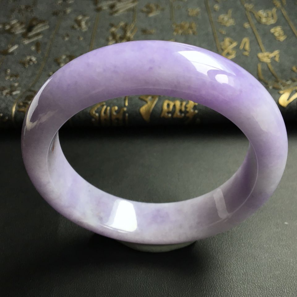 糯冰种紫罗兰手镯(58.5mm)