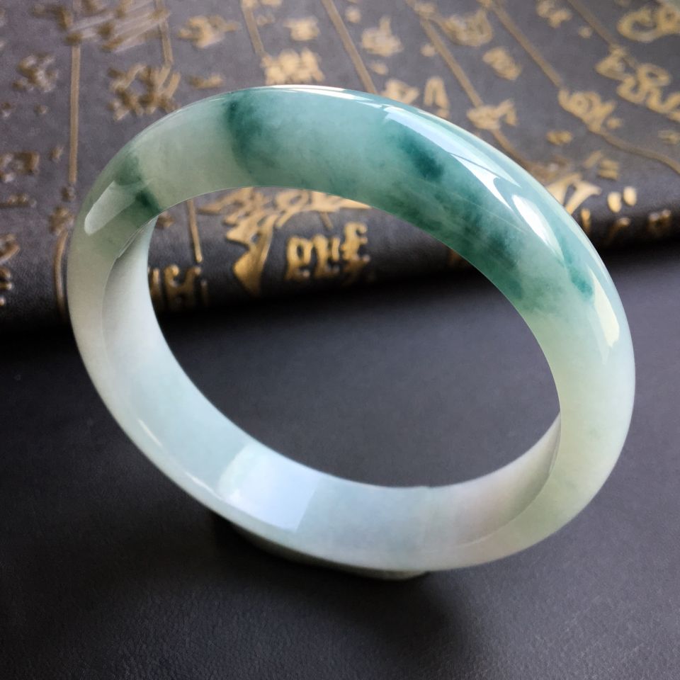 糯冰种飘花手镯(59.1mm)