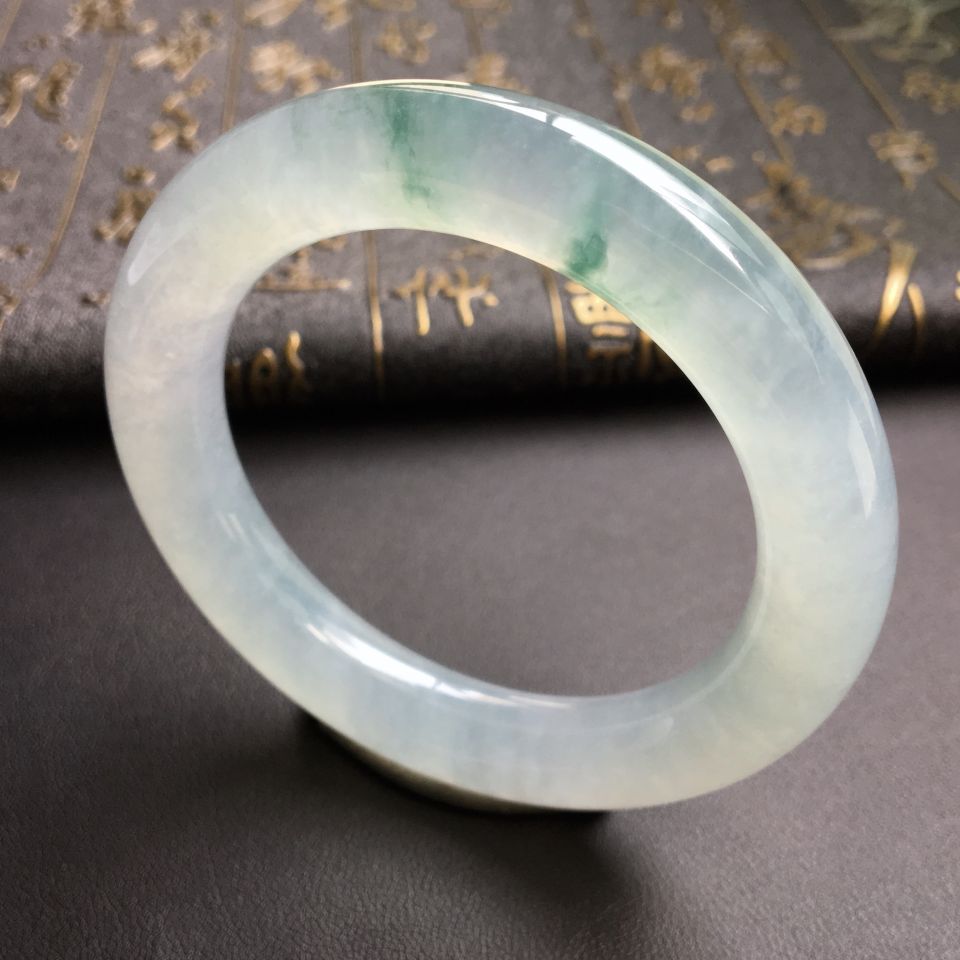 冰种飘花圆条手镯(54.2mm)