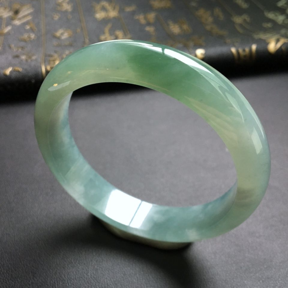 糯冰种晴水飘花手镯(57.3mm)