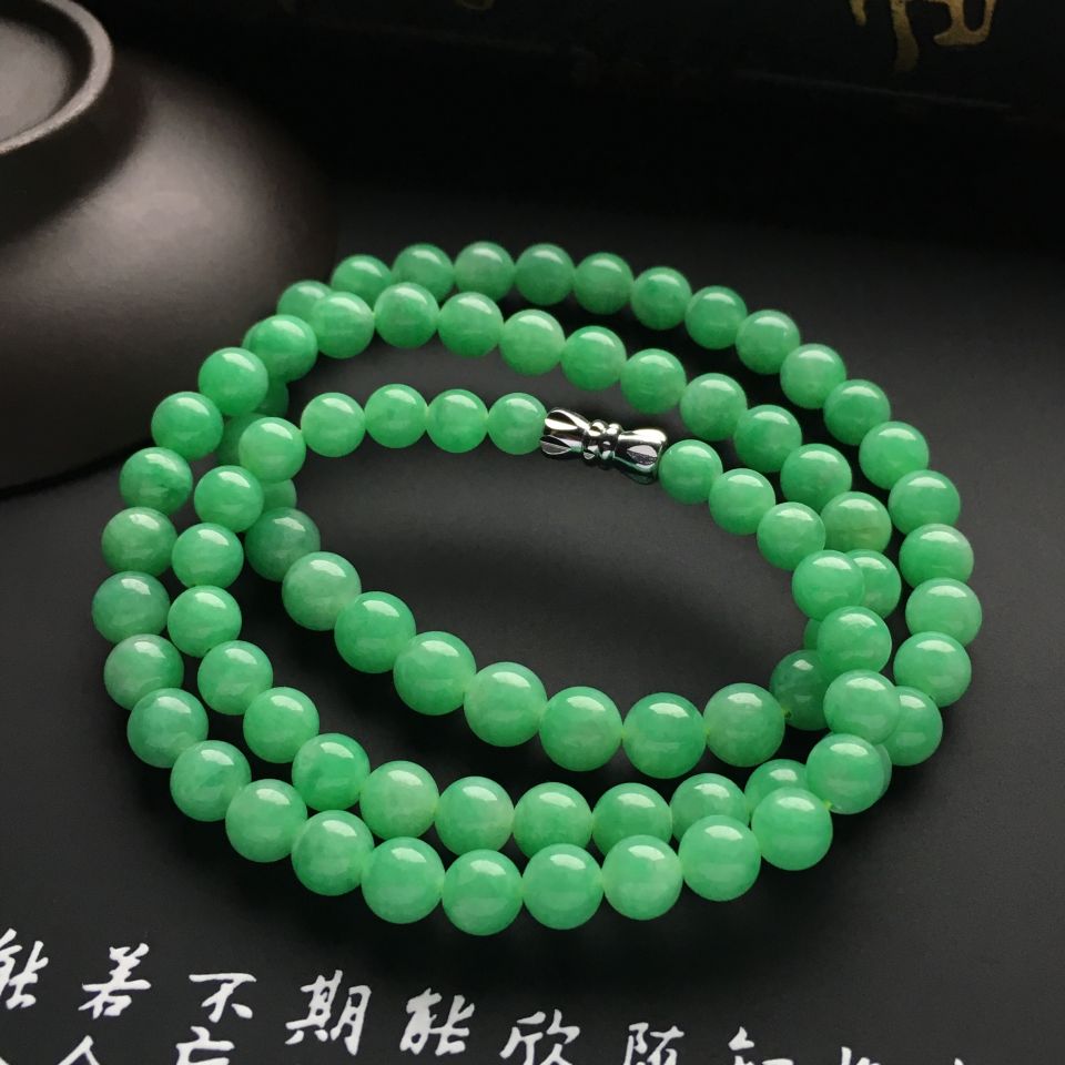 （一口价扫货）糯冰种豆色项链