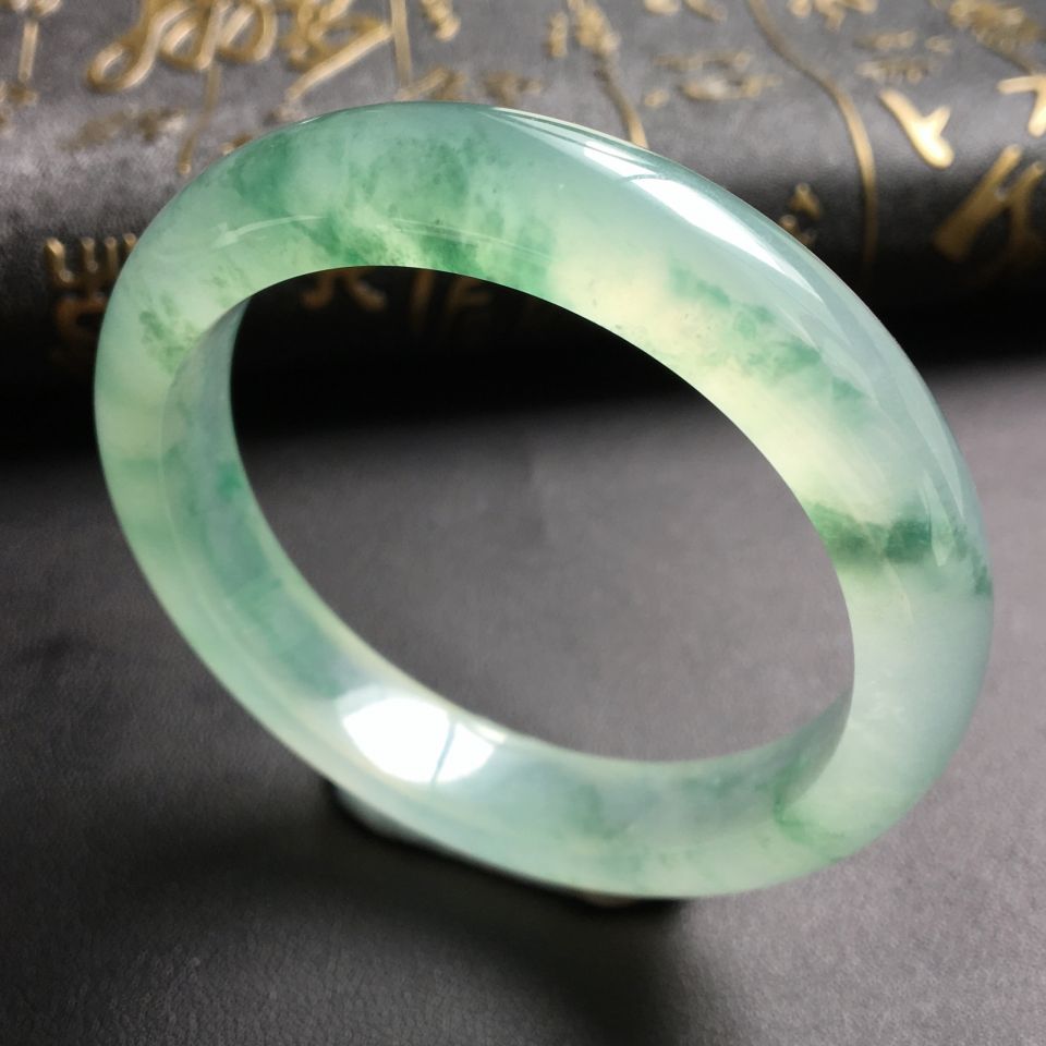 冰种飘花手镯(53.3mm)