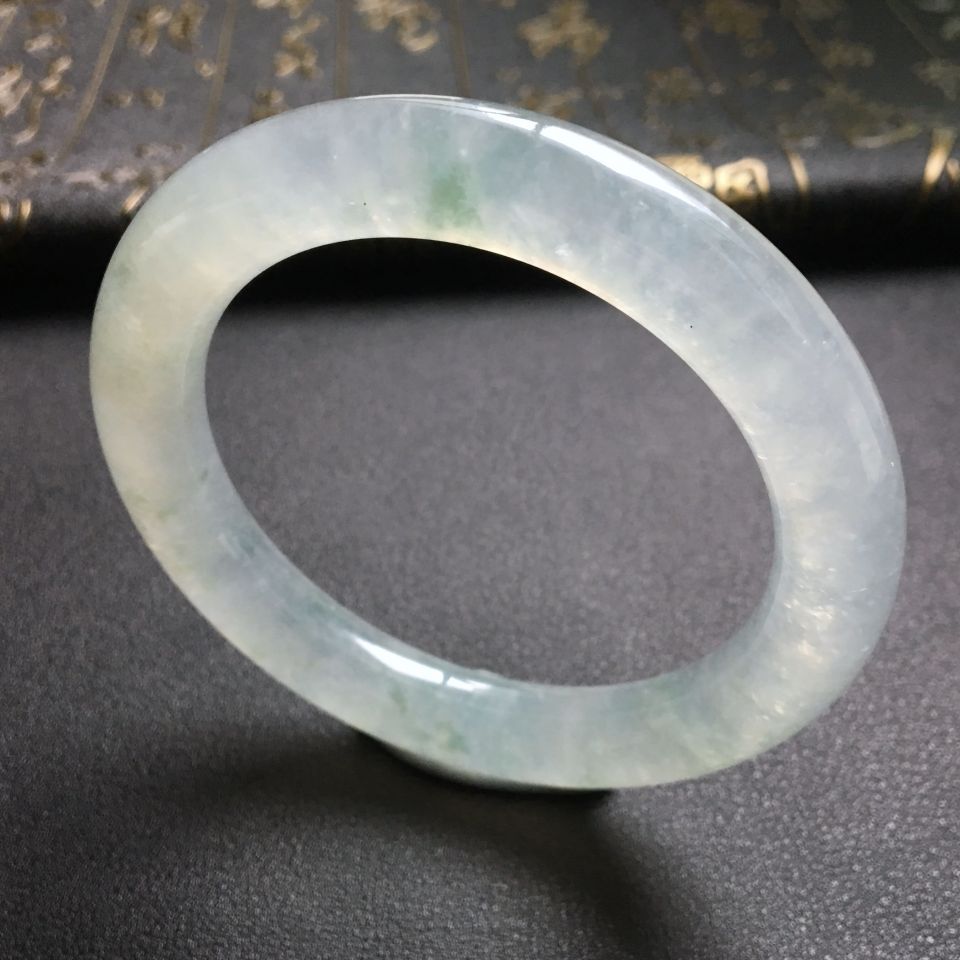 冰种飘花圆条手镯(56.8mm)