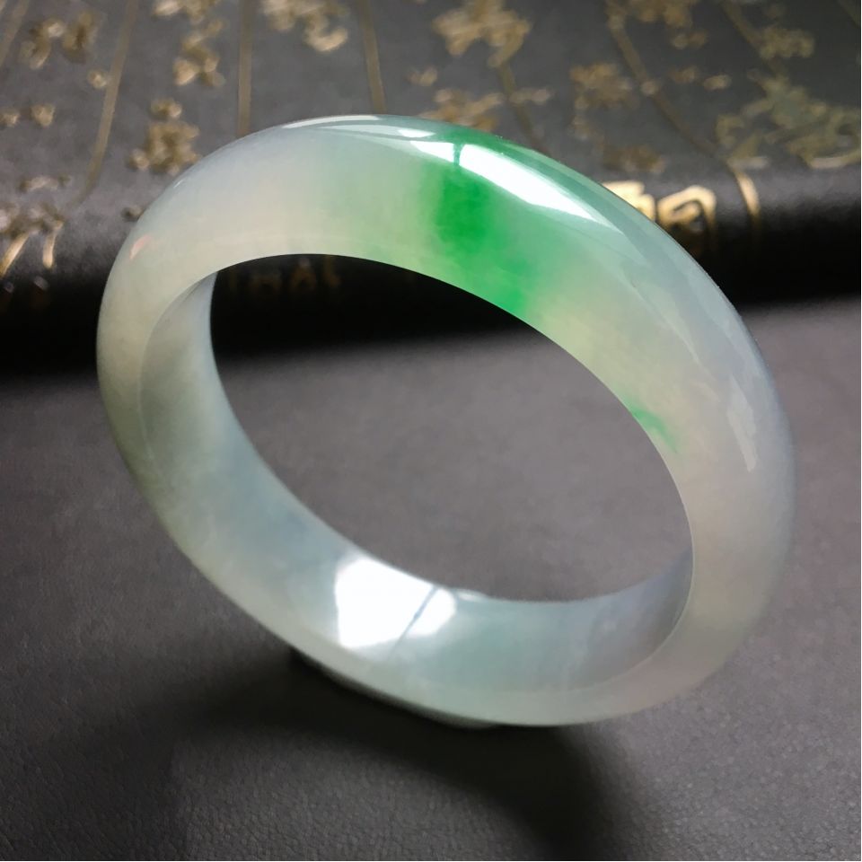 冰种飘翠手镯(51.5mm)