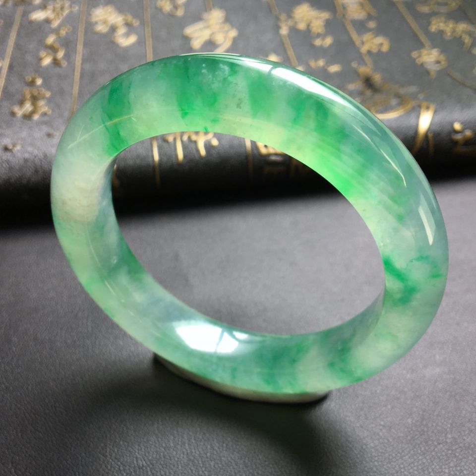 冰种飘翠手镯(54mm)