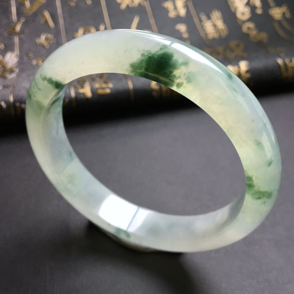 冰种飘花手镯(58.2mm)