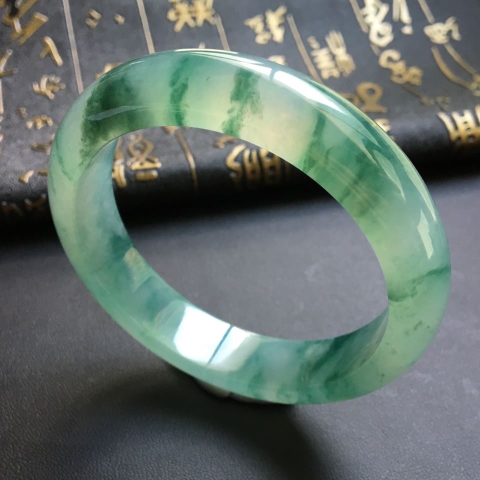 冰种飘花手镯(58.3mm)