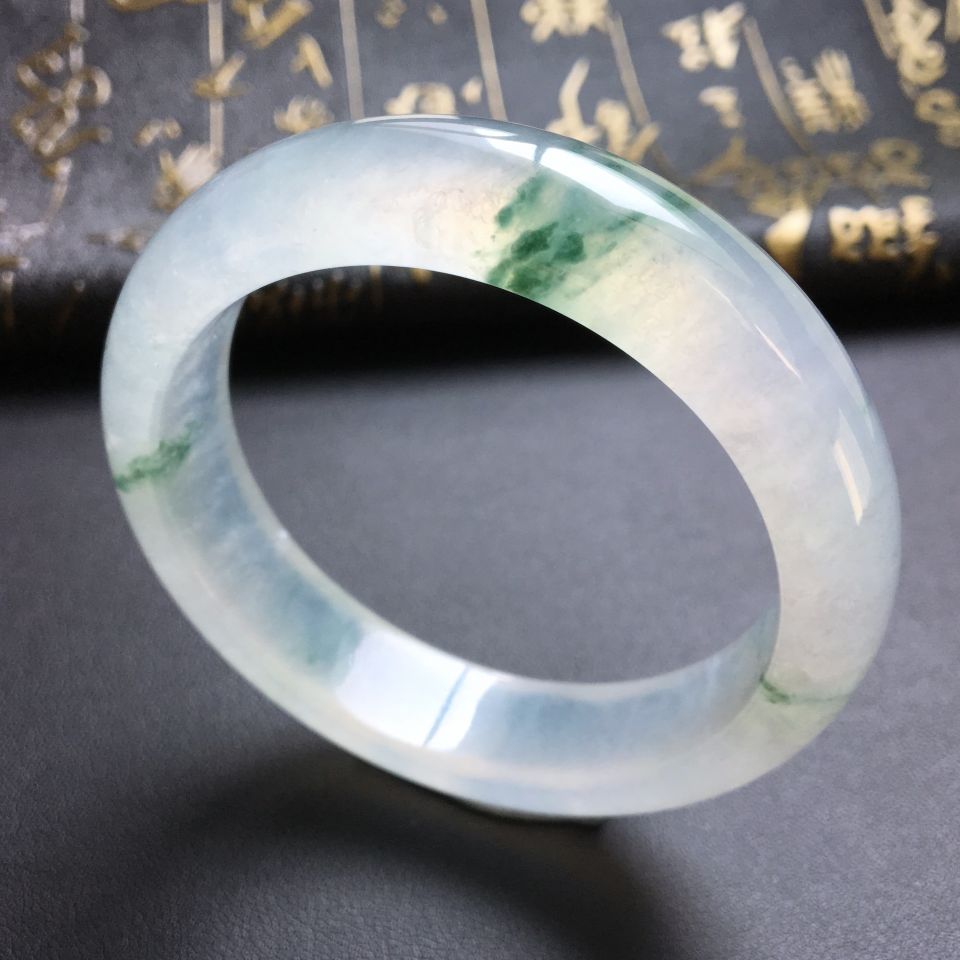 冰种飘花手镯(54.5mm)