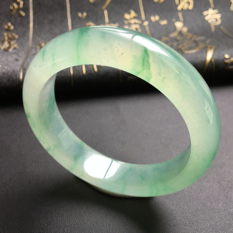 冰种飘翠手镯(53mm)