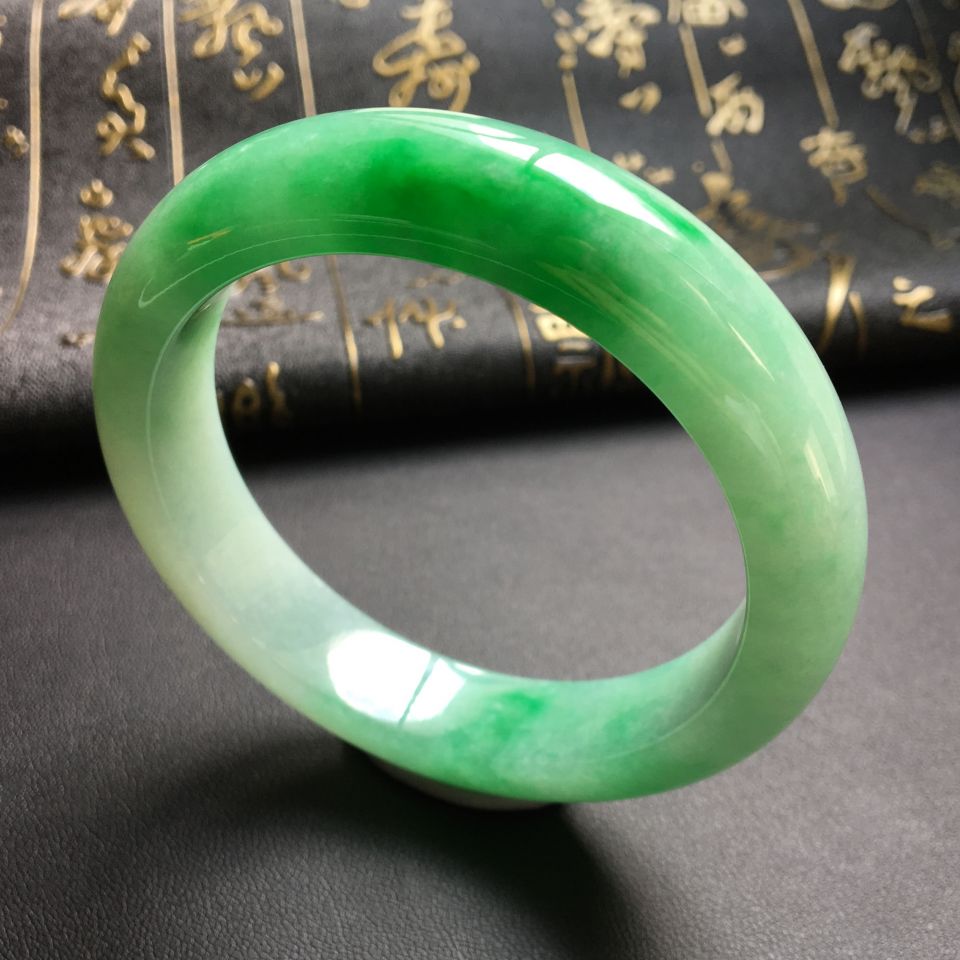 糯冰种飘翠手镯(58.2mm)