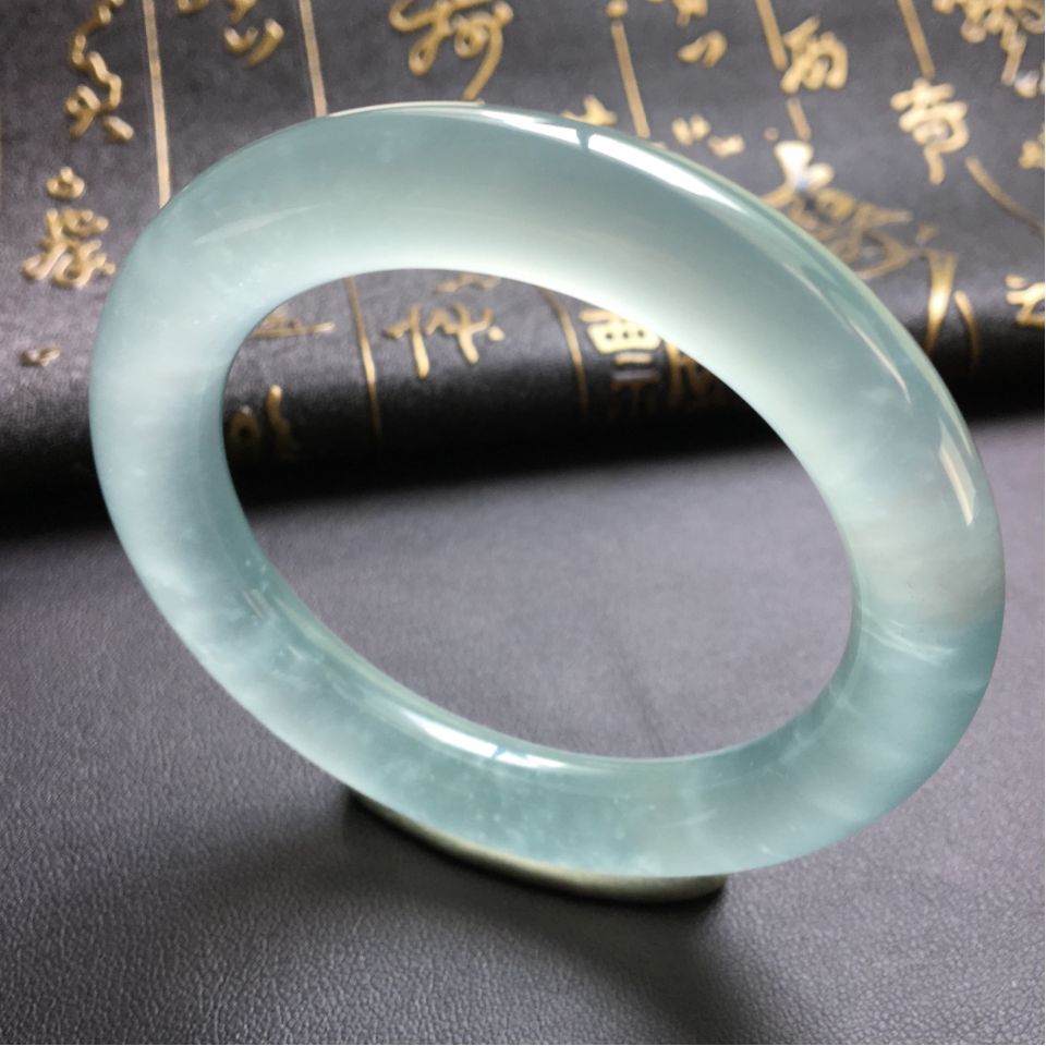 冰种晴水圆条手镯(53.5mm)