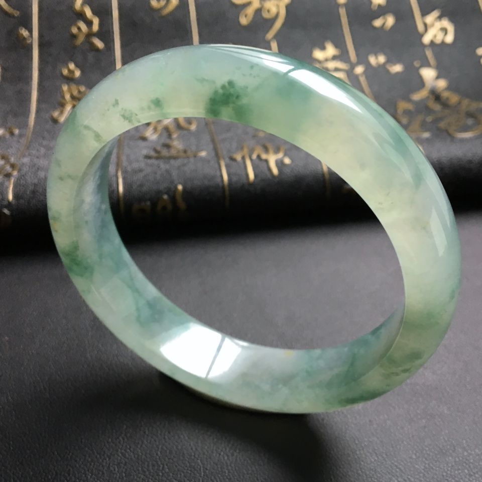 冰种飘花手镯(56.5mm)