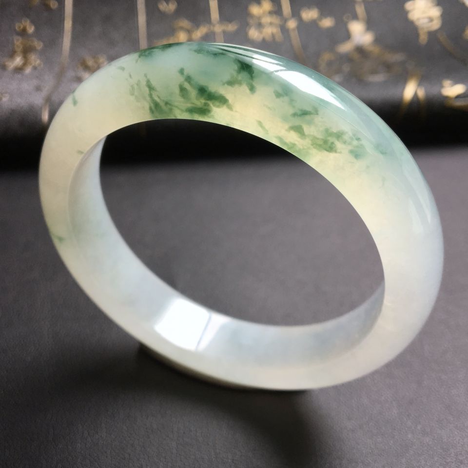 冰种飘花手镯(52.3mm)