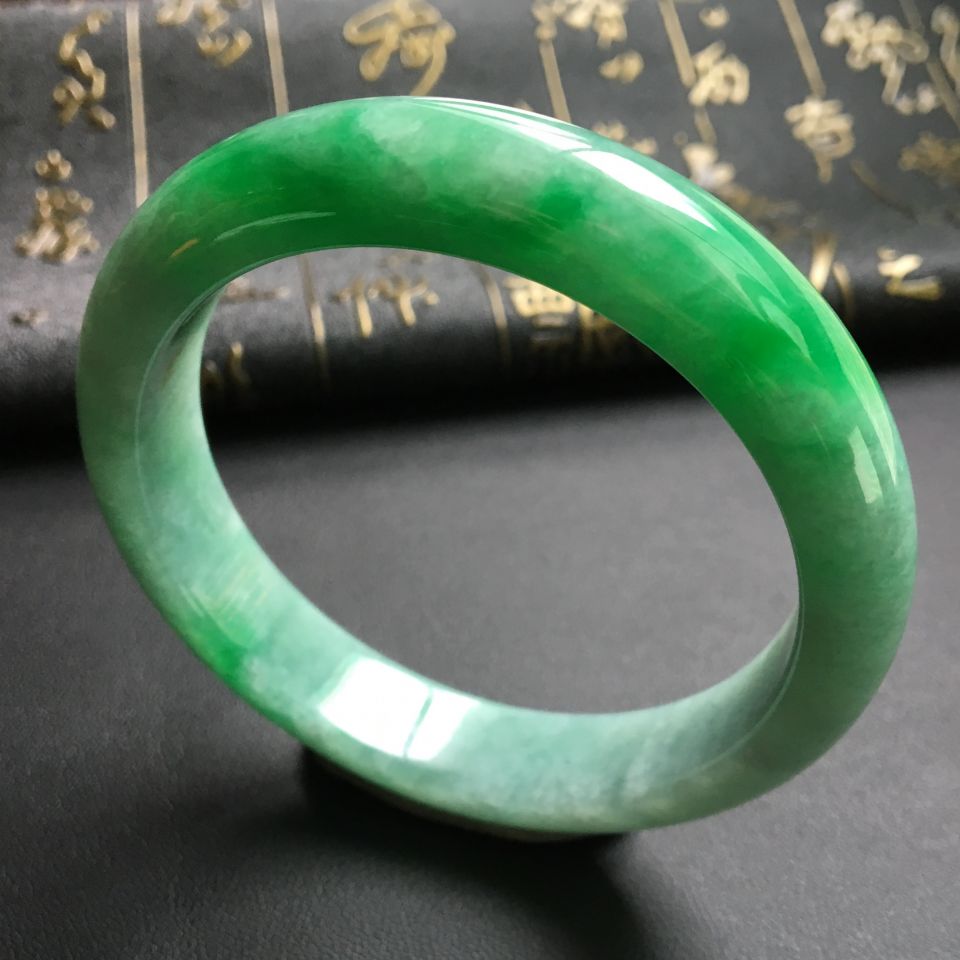 糯冰种飘翠手镯(58.2mm)