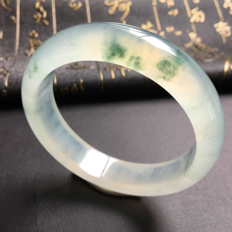 冰种飘花手镯(56.8mm)