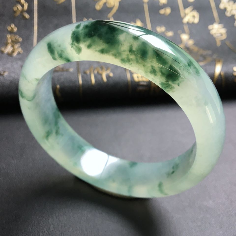 冰种飘花手镯(56.2mm)