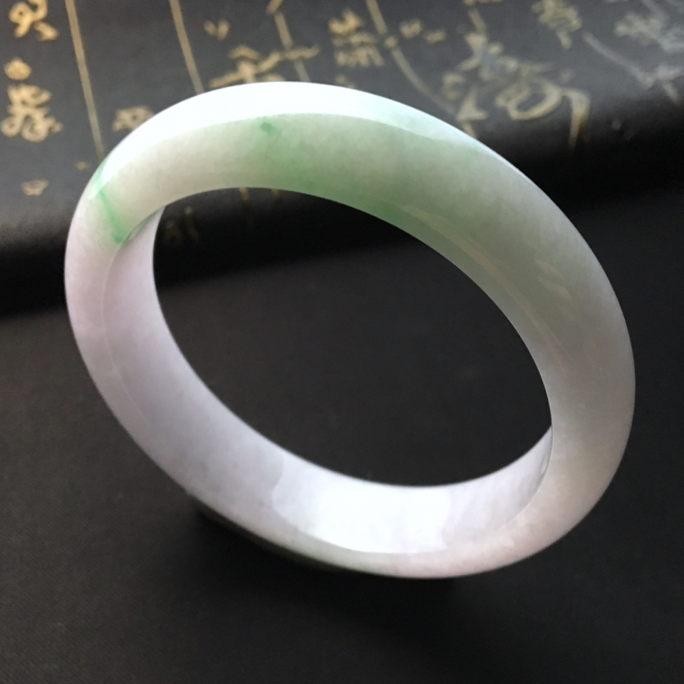 糯冰种飘翠手镯(58.3mm)