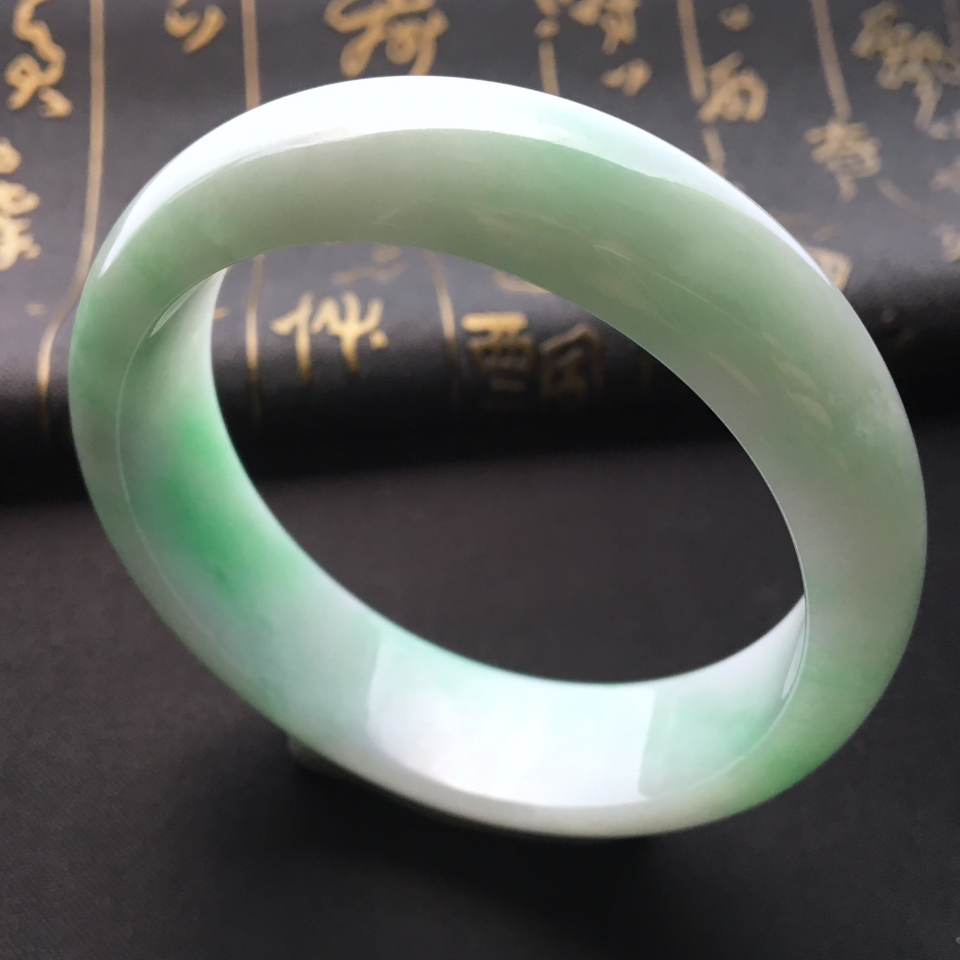 糯冰种飘翠手镯(59mm)