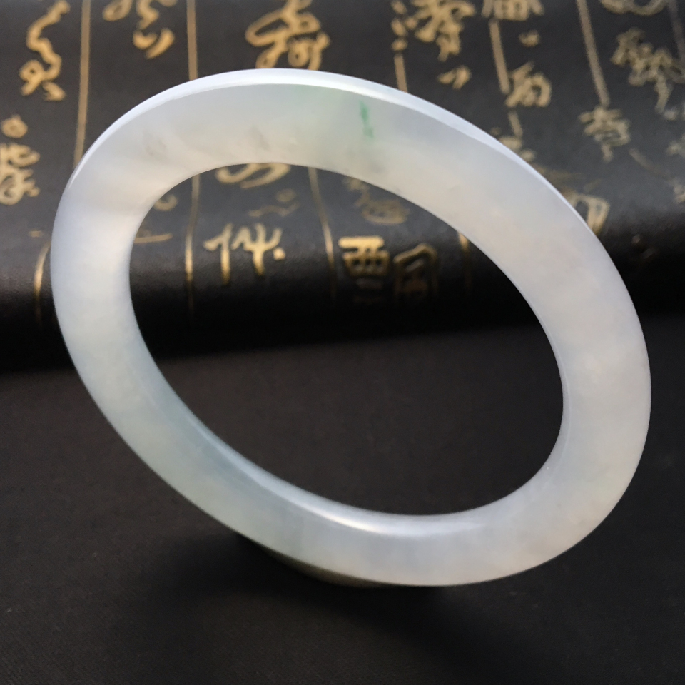 糯冰种晴水圆条手镯（56mm）