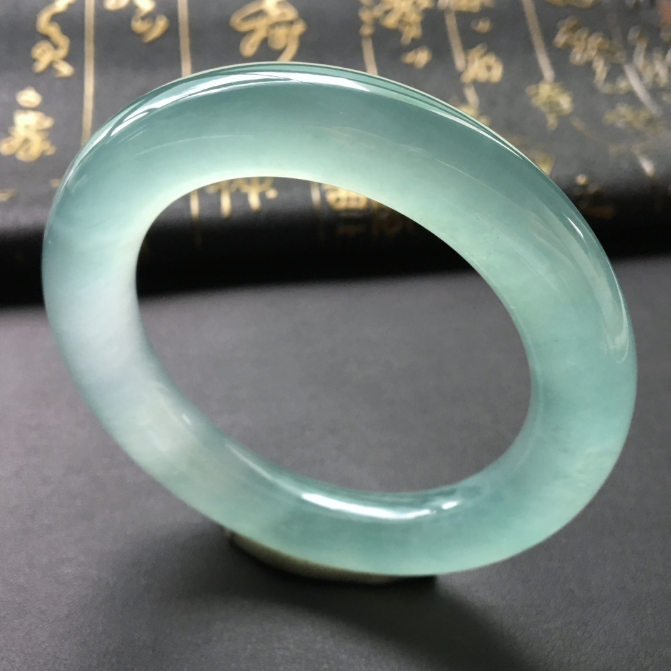 冰种晴水圆条手镯(54.2mm)