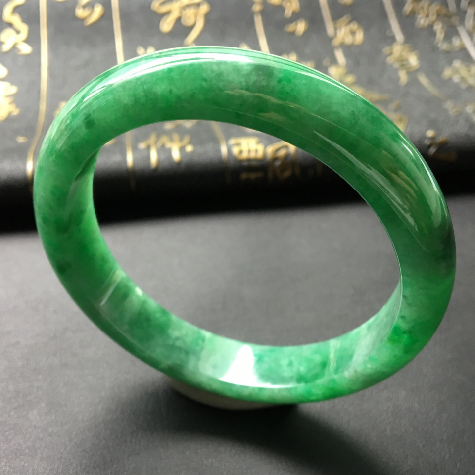 糯冰种深绿手镯(57.5mm)