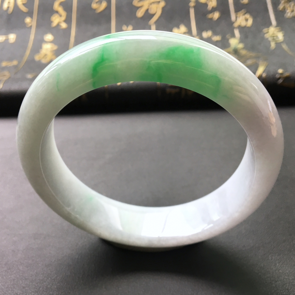 糯冰种飘翠手镯(58.2mm)