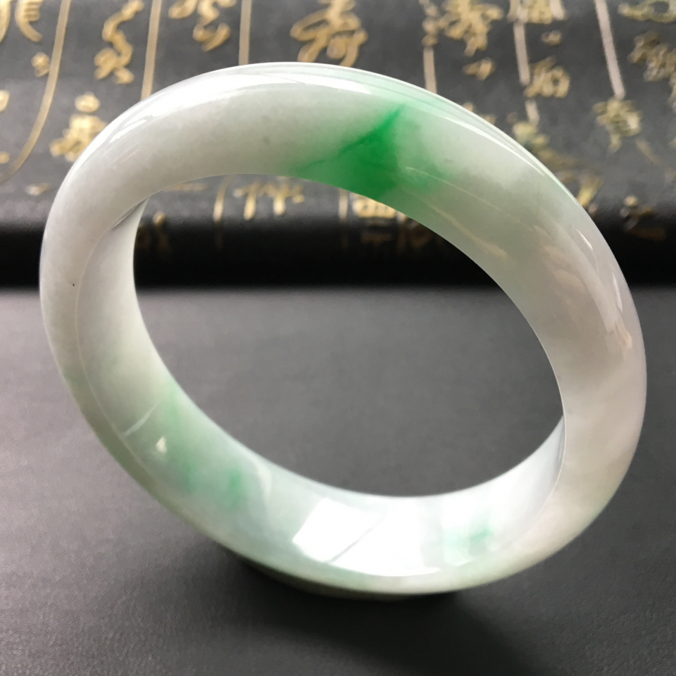 糯冰种飘翠手镯(59.2mm)