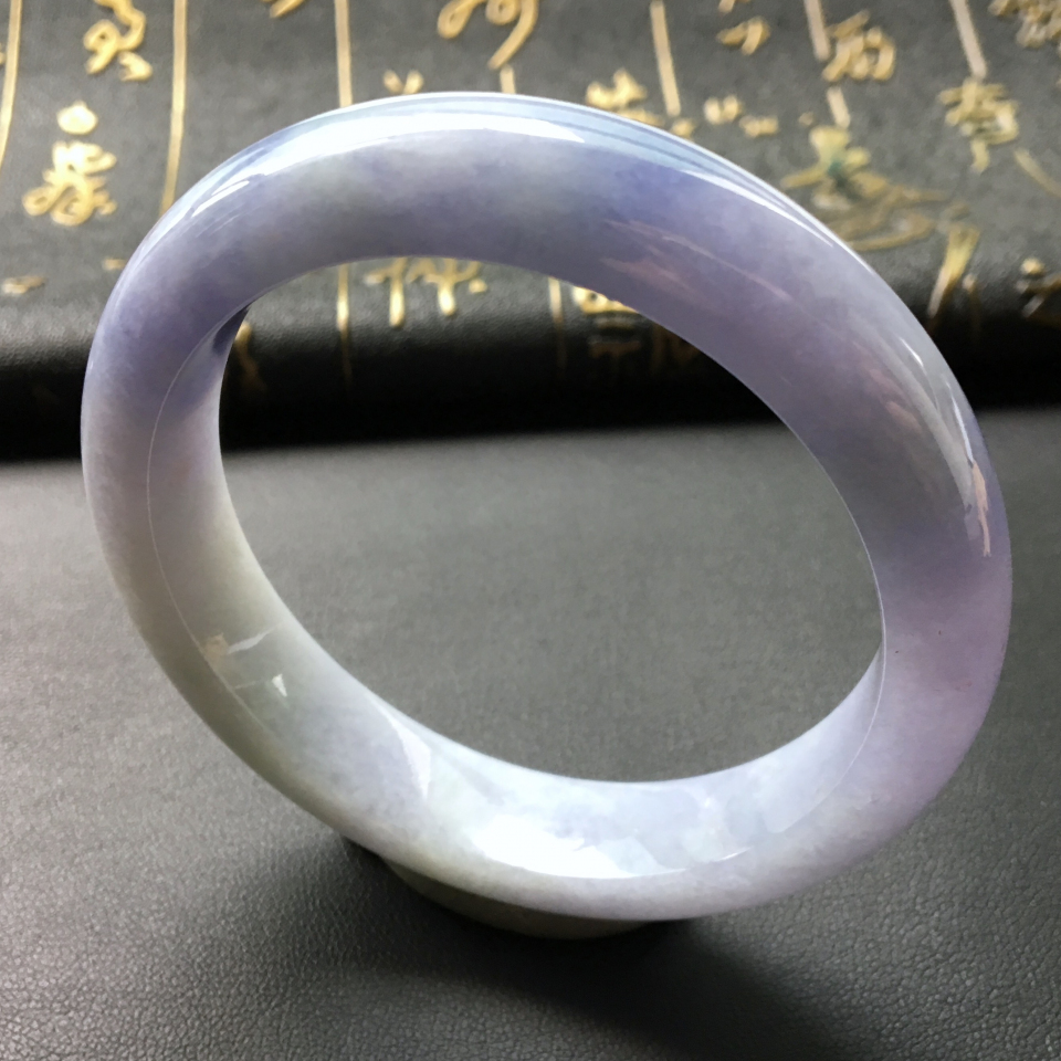 糯冰种紫罗兰手镯(55.2mm)