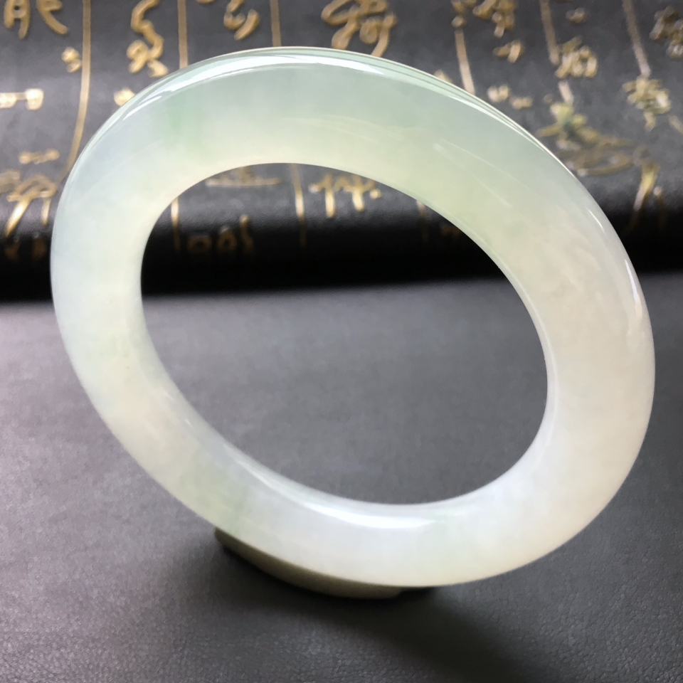 糯冰种晴水圆条手镯(56.4mm)