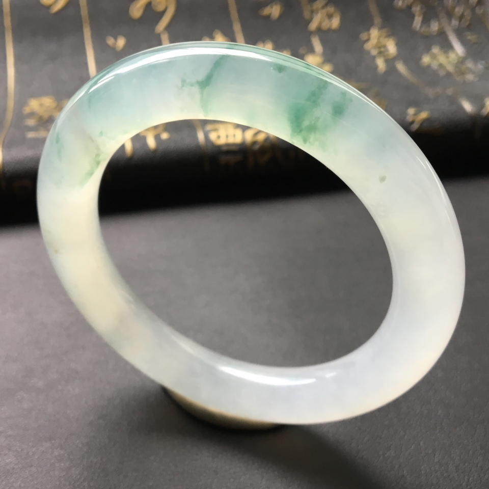 冰种飘花圆条手镯(53mm)