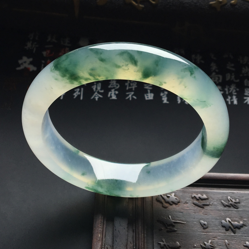 冰种飘花手镯（57mm）