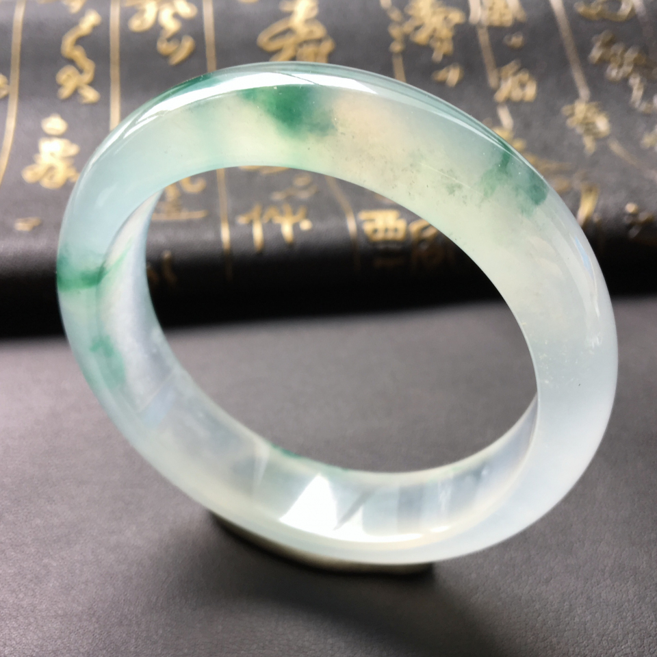 冰种飘花手镯(56.4mm)